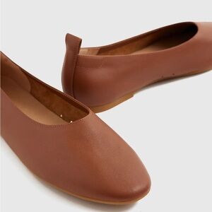 Quince Leather Cognac Woman’s Ballet Flats NEW